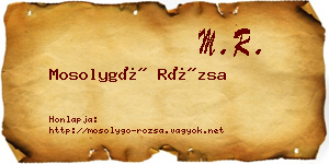 Mosolygó Rózsa névjegykártya