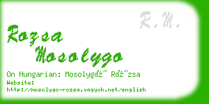 rozsa mosolygo business card