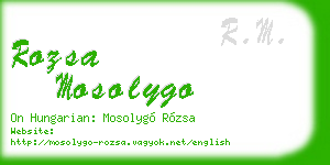 rozsa mosolygo business card